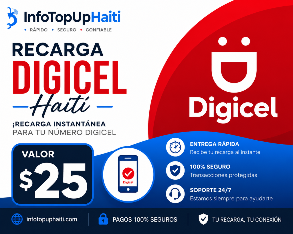Digicel Haití - Recarga $25
